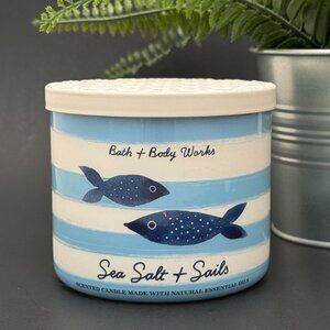BBW Sea Salt & Sails Bath & Body Works 3 Wick Candle